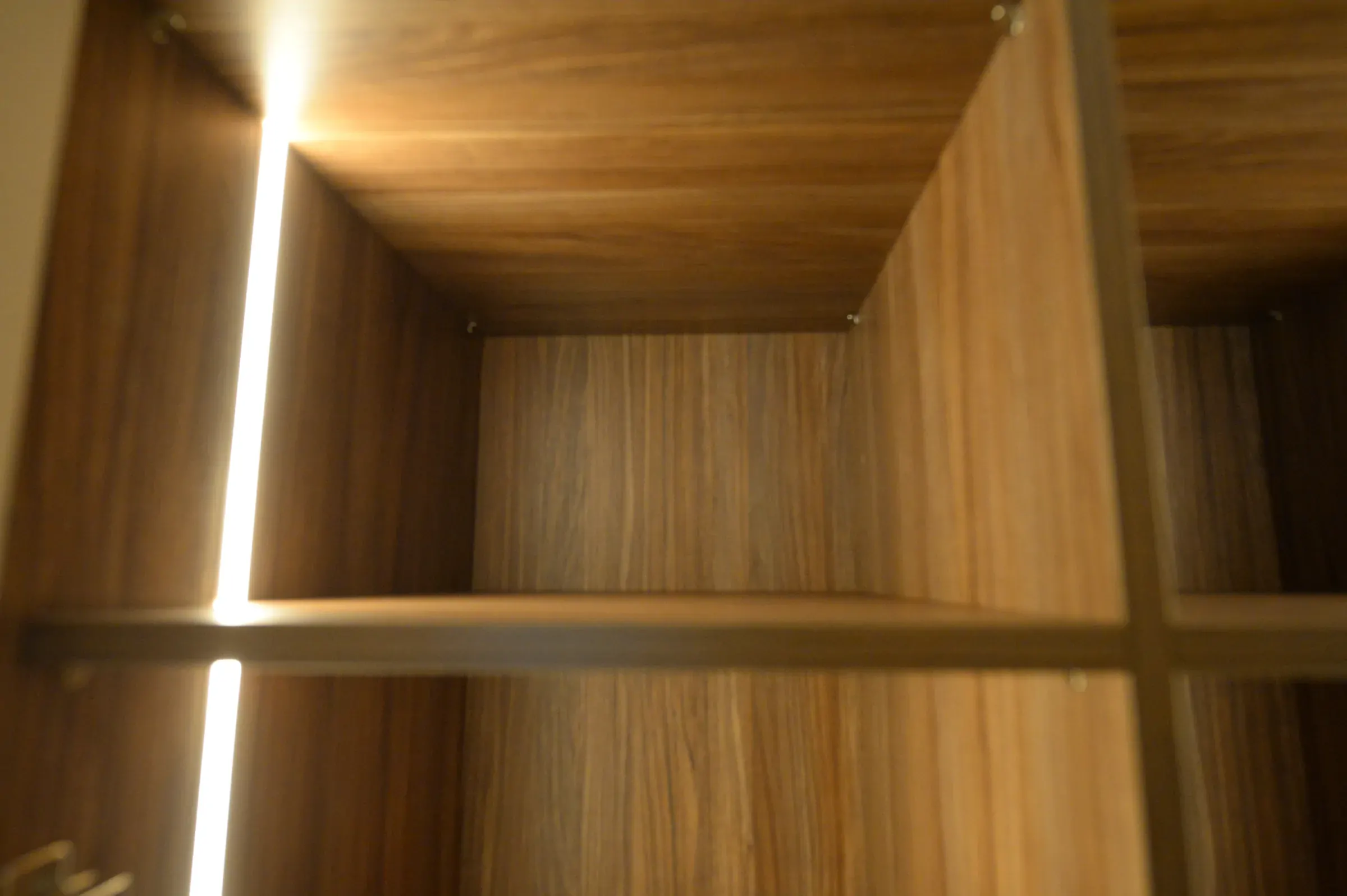 Warm concealed light emphasises the crafted interior.
